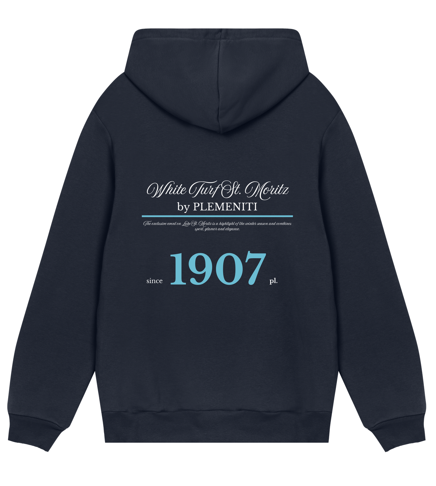 White Turf 1907 Hoodie Black, Navy